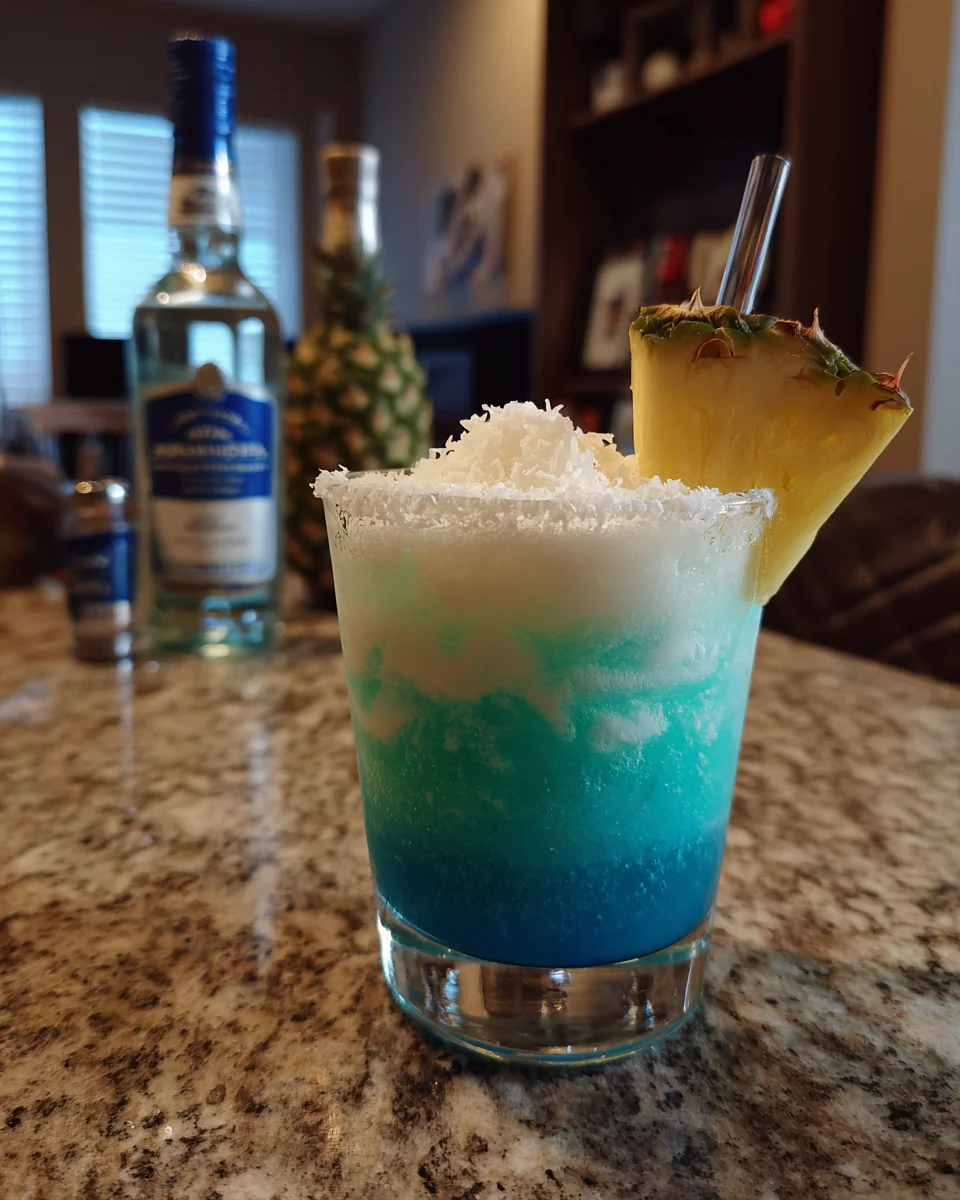 Jack Frost Cocktail: The Icy Blue Blend of Winter Charm & Tropical Bliss